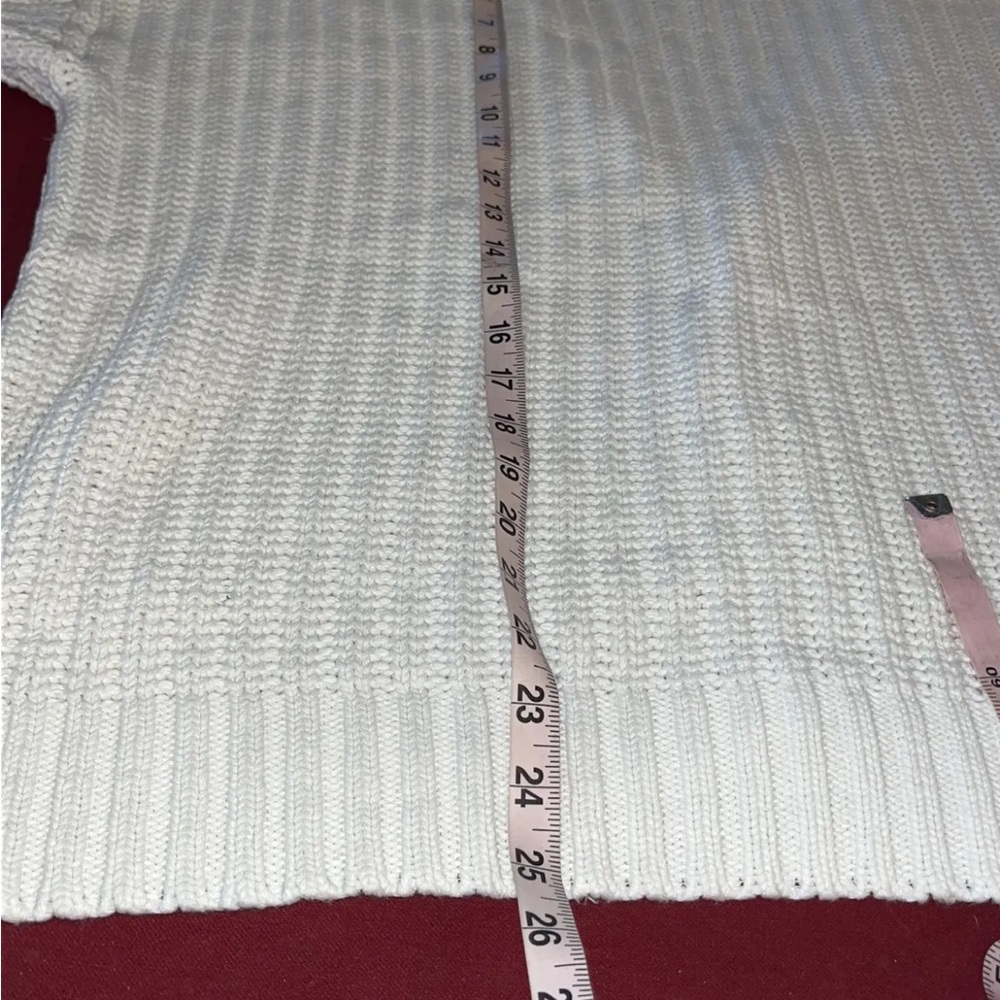 VINTAGE 100% Authentic GAP Men’s Chunky White Knit 100% Cotton Cardigan fitted - Picture 4 of 12